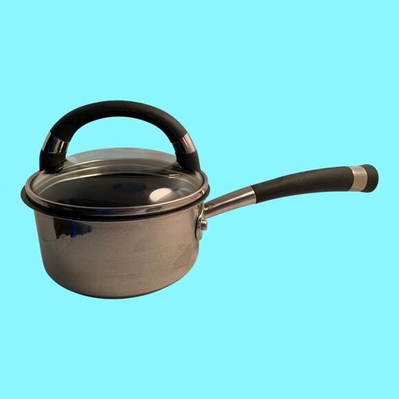 Circulon 1 Qt Total Durable Stainless Steel Nonstick Saucepan With Glass Lid - Picture 3 of 8